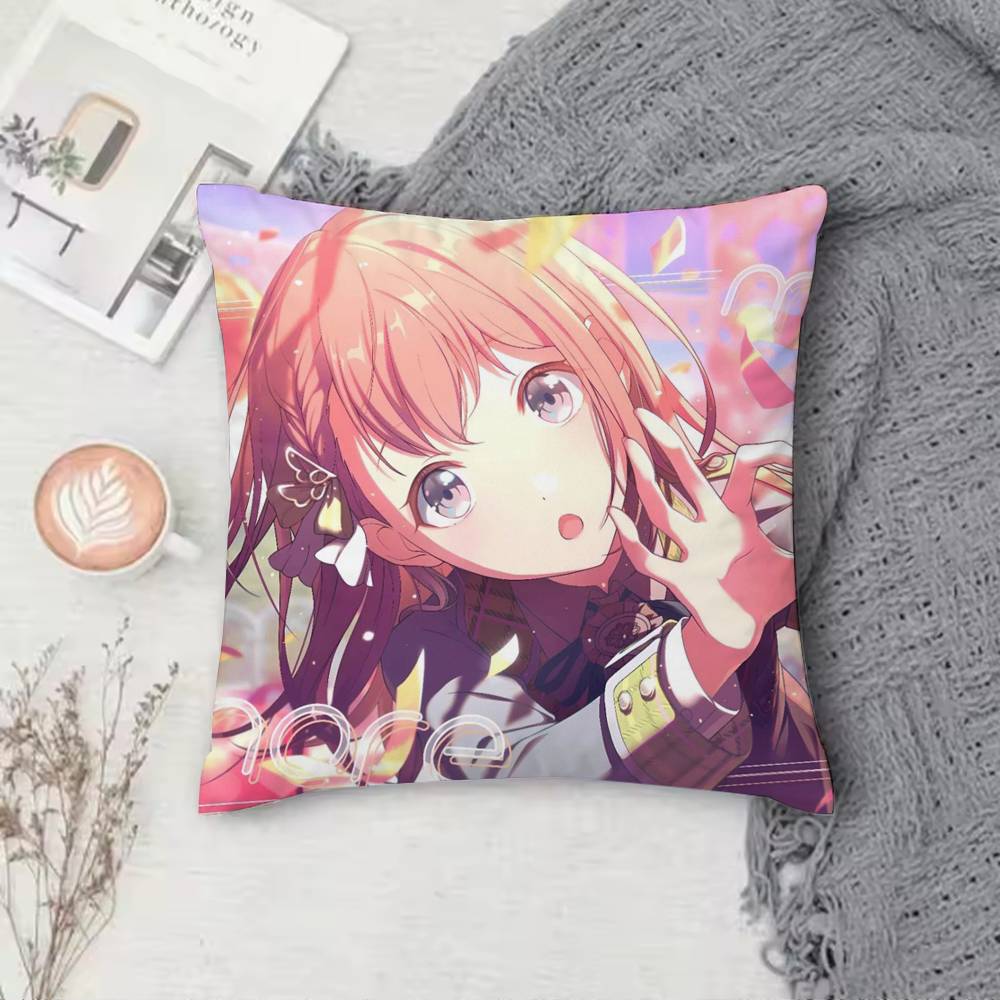 Project SEKAI Minori Hanasato Pillow Case Pattern Printed Pillowcase For Living Room Sofa Cushion Cover