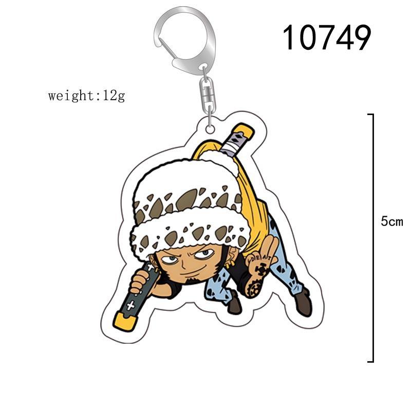 Acrylic Key Chain for One Piece Monkey D. Luffy Franky Trafalgar Law Bepo Nico Robin Acrylic Key Buckle Anime Peripheral Pendant