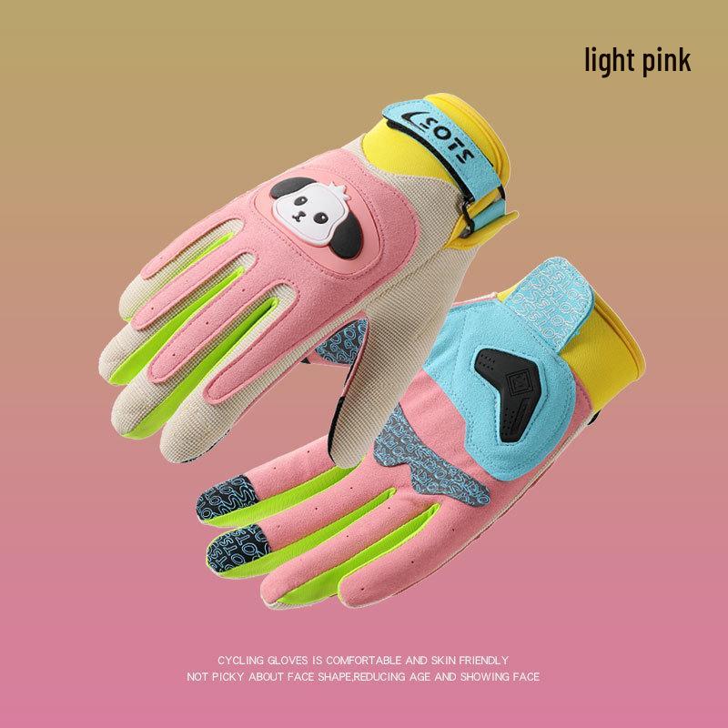 Unisex Retro Touchscreen Full-Finger Motorcycle Gloves - Breathable, Sunscreen, Summer Riding