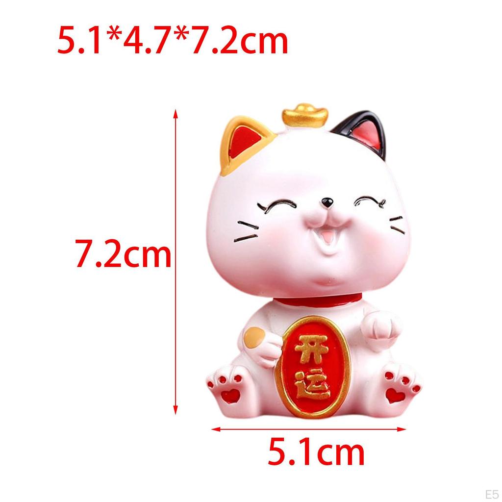 Cat Figurine Art Decorative Display Ornament Kitten Statue for Desk Chinese Year Gifts Car
