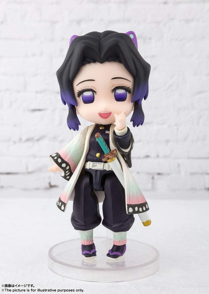 TAMASHII NATIONS Figuarts mini Demon Slayer: Kimetsu no Yaiba Shinobu Kocho, approximately 90mm, PVC/ABS painted action figure