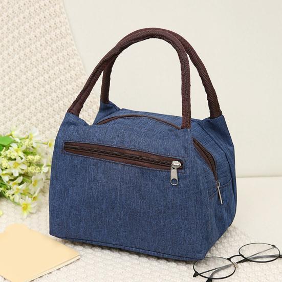 Portable Lunch Bag Thickened Oxford Waterproof Lunch Box Large Opening with Comfortable Handle for Work Travel And Mommy Bag