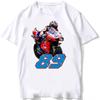 Jorge Martín GP Martinator 89 T-shirt Estiva Unisex Manica Corta GS Sport T-shirt Ragazzo Magliette Casual Equitazione Moto Top Bianchi