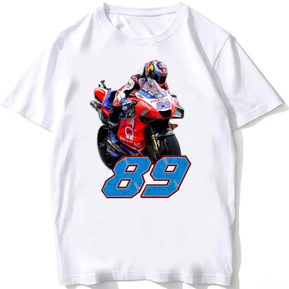 Jorge Martín GP Martinator 89 T-shirt Estiva Unisex Manica Corta GS Sport T-shirt Ragazzo Magliette Casual Equitazione Moto Top Bianchi