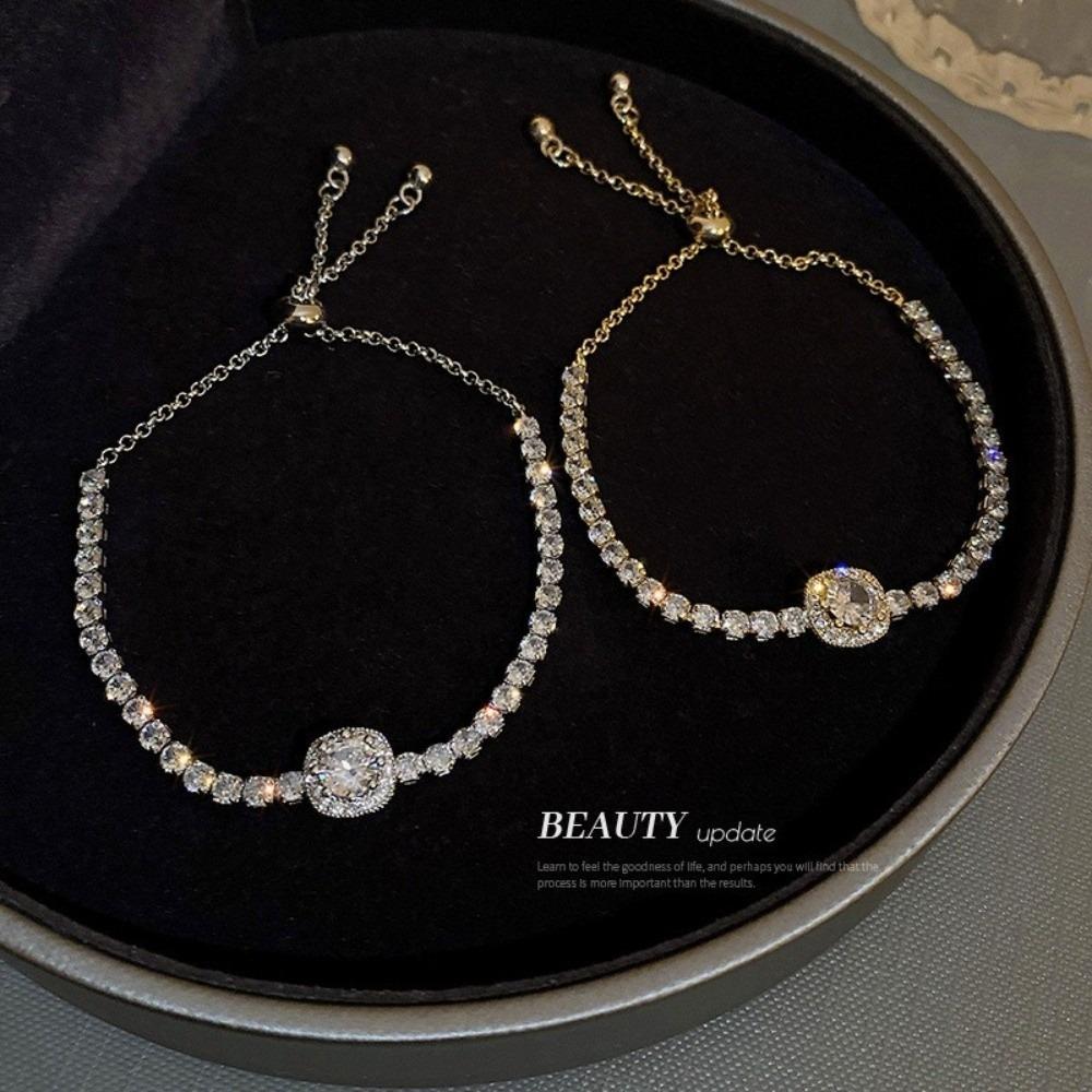 Adjustable Zircon Bracelet Shining Fashion Jewelrys Trendy Women's Bracelets  Birthday Gifts