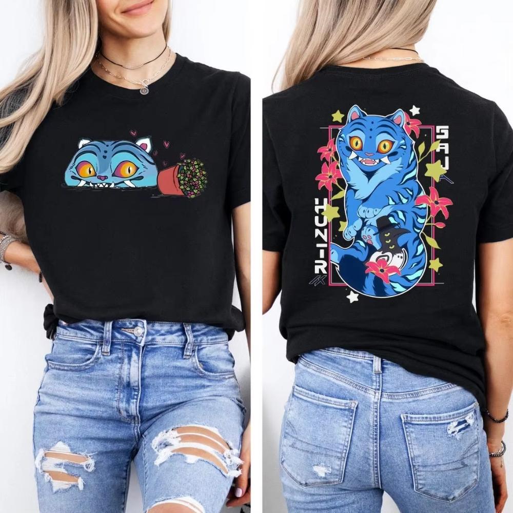 Kpop Demon Hunter Koszulka z Tygrysem Merch Koszulka Kpop Łowcy Tygrys Koszulki dla Fanów Graficzna Koszulka z Krótkim Rękawem Unisex Męska Damska Lato