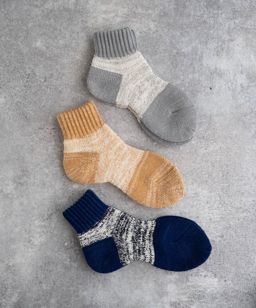 Nakota Low Gauge Panel Full Cold Sizes Oatmeal Socks, Cotton, Pile, Short, Warm, Weather, Men's (25-27cm),