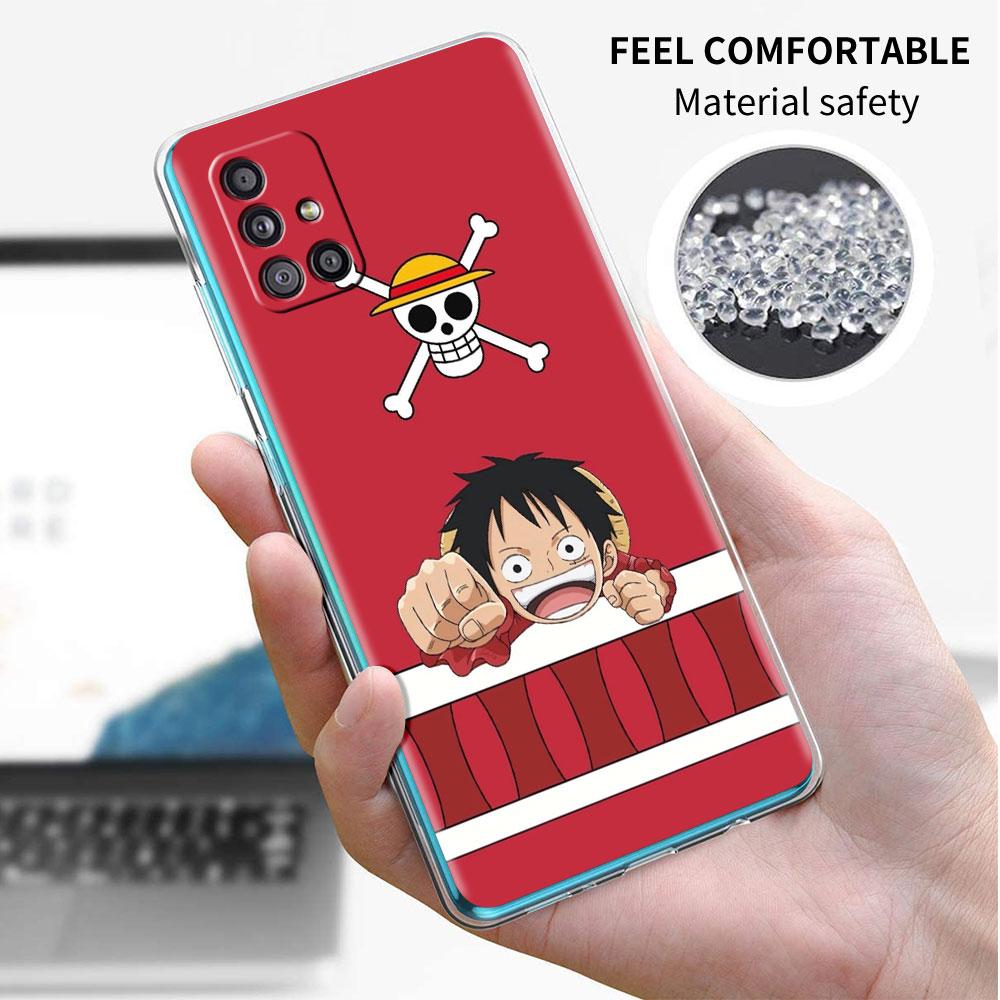 Průhledný kryt pro Samsung Galaxy A52 A12 A51 A32 A21s A71 A32 A22 50 A70 A31 A72 5G Kryt na telefon Vtipný One- Piece