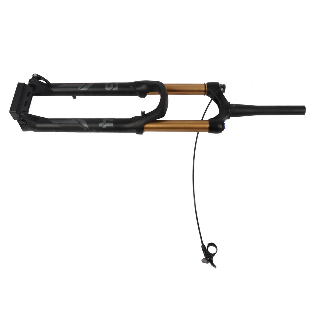 Mountain Bike Front Fork Damping Bike Suspension Fork 27.5in 175mm Stroke Gold Tapered Steerer Remote Lockout
