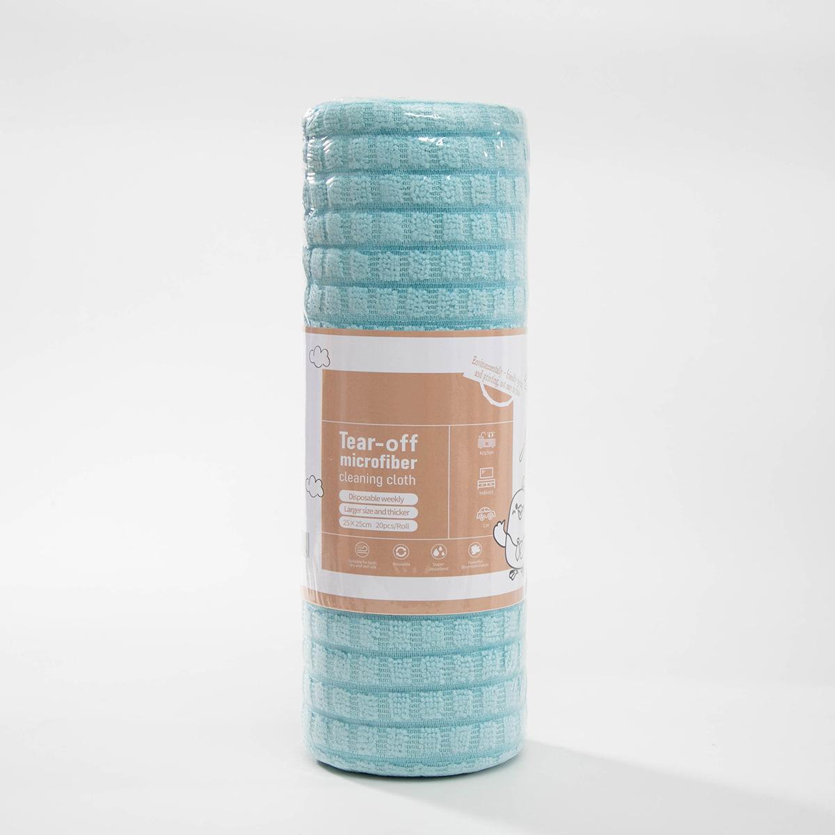 

Микрофибра клетчатая ленивая отрывная салфетка для уборки кухонное полотенце не оставляет ворсинок тряпка для мытья 25 * 25 (20 pieces/roll) озеро синий