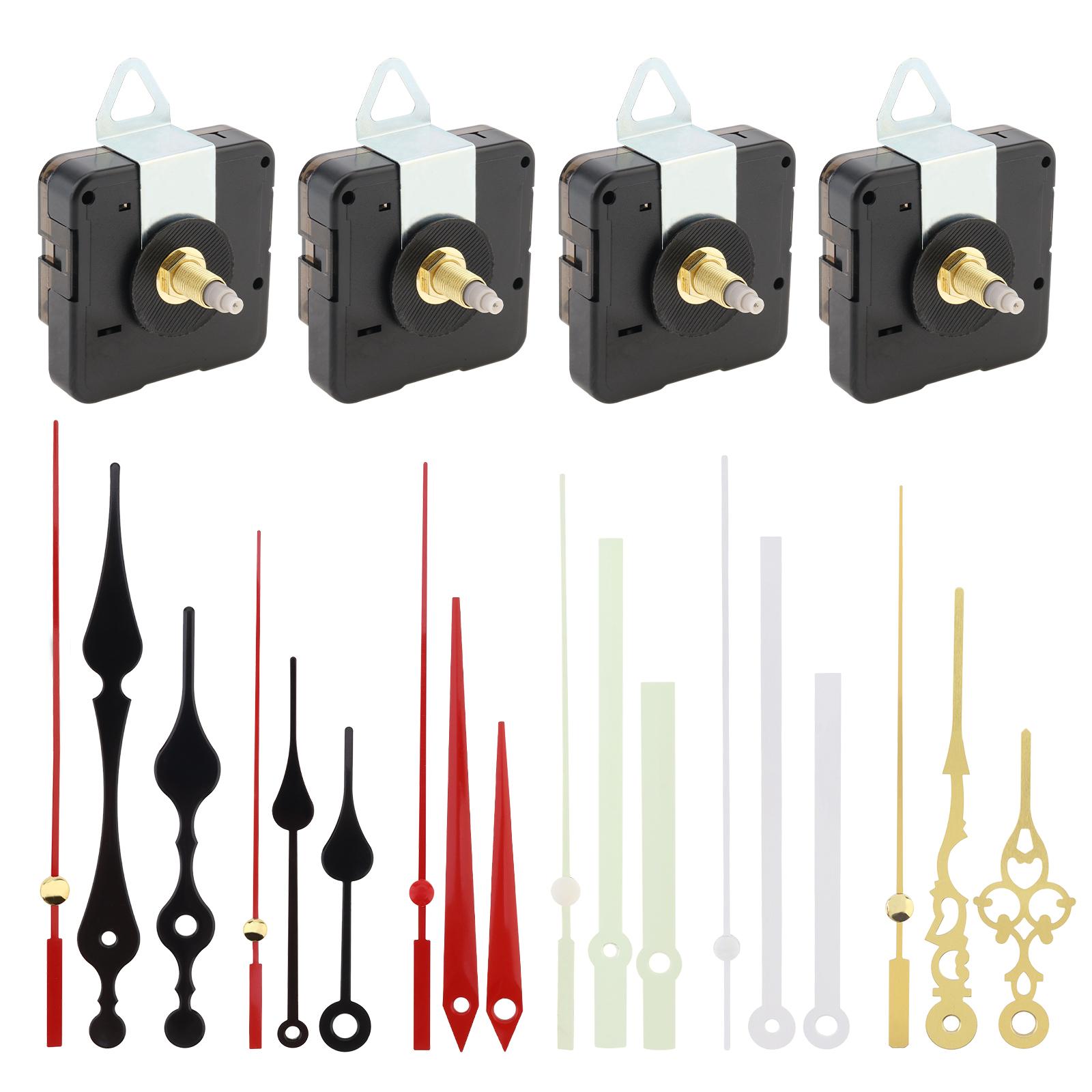 

4 шт. 22 мм вал Бесшумный кварцевый часовой механизм Механизм Работает от батарейки В комплекте 6 пар стрелок для часов Набор для самостоятельной сборки Ремонт Замена