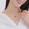 White Clover Kuromi 20th Anniversary Ladies Necklace Dancing Stone Sanrio Characters Silver 925 Surgical Stainless Steel 316L Cubic Zirconia Heart