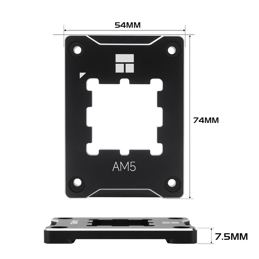 AM5 Contact Frame for Secure AM5 CPU Anti-Bending Buckle Kit, AM5 CPU Bracket Is Good To Correct The CPU Bending (Black)