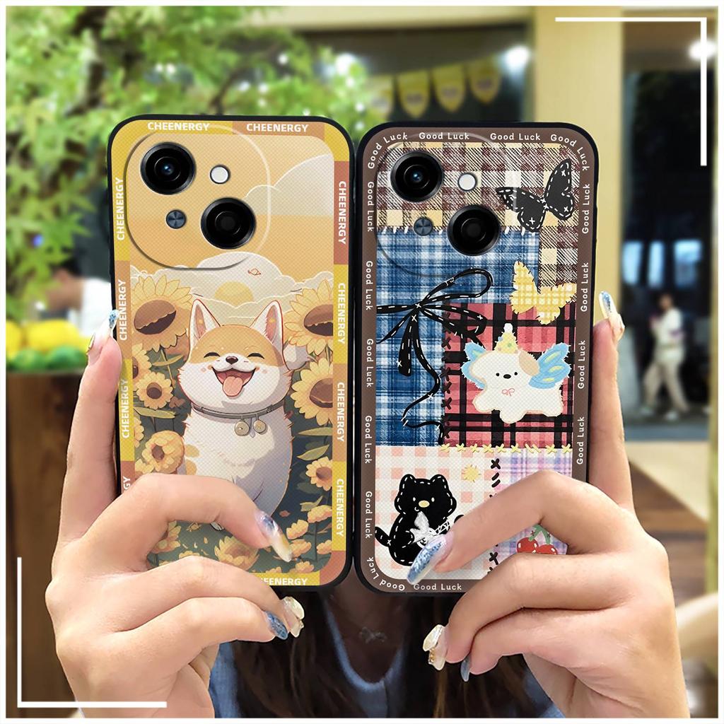 Silicone Dirt-resistant Phone Case For Tecno POP9 4G/Spark GO 1/KL4 Cartoon Phone Pouch Shockproof Back Cover TPU Cute