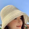 Big Brimmed Folding Straw Hat Lightweight Woven Sun Cap Fashion Vacation Beach Cap  Women