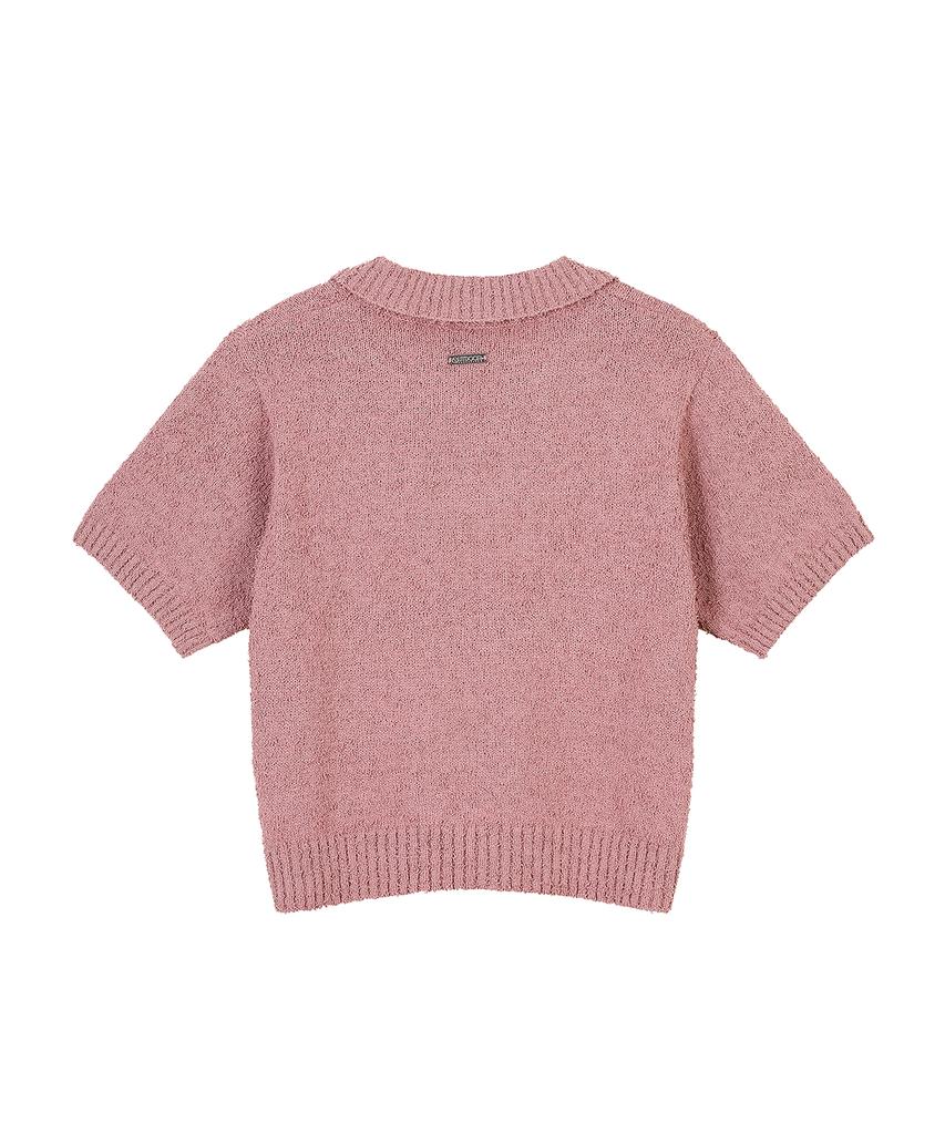 OUTDOOR PRODUCTS W Open Collar Crop Knit (Pink)