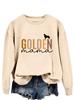 GOLDEN Mama European & American Women's Long-Sleeve T-shirt Pullover Sweatshirt for Spring & Autumn