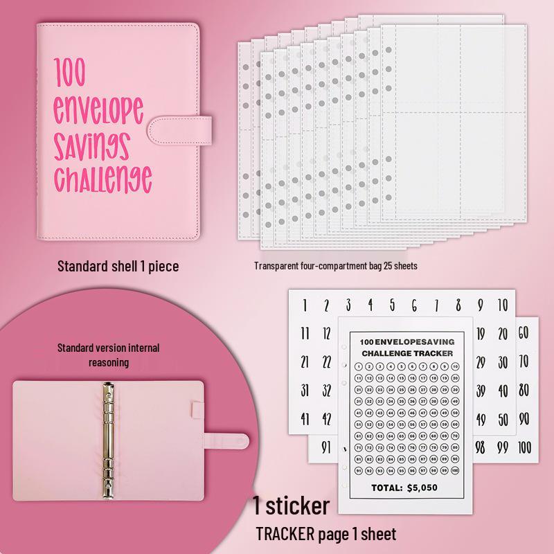 100-Day Cross-Border Savings Challenge Notebook for Couples