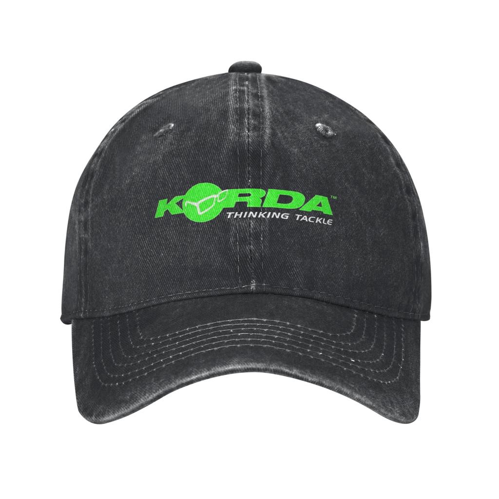 Korda Fishing Logo Washed Denim Baseball Caps Snapback Baseball Hats Breathable Casquette Outdoor for Men's And Women's