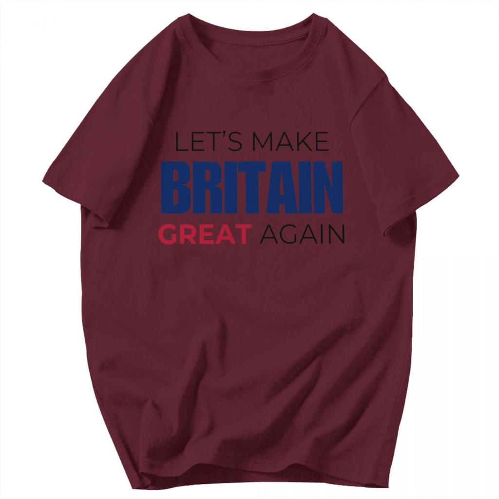 Men T Shirt Lets Make Britain GREAT Again UK Awesome Idea Y2K Graphic Short Sleeve Unisex Clothing T Shirts