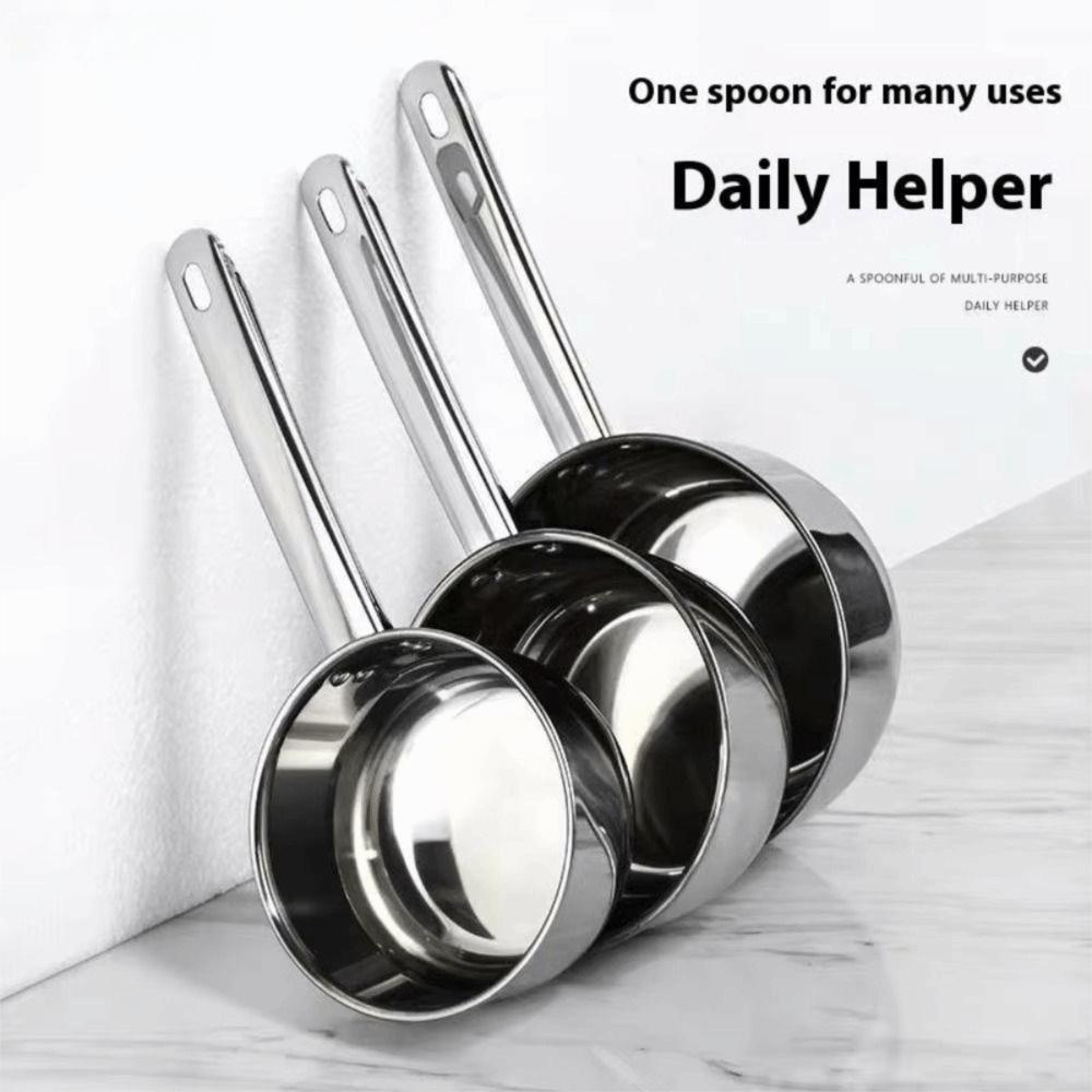 201/304 Stainless Steel Water Scoop Food Grade Kitchen Spoon  Household Use