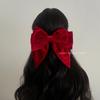Elegant French Retro Double-Layer Bow Hair Clip: Luxurious and Versatile Women's Accessory