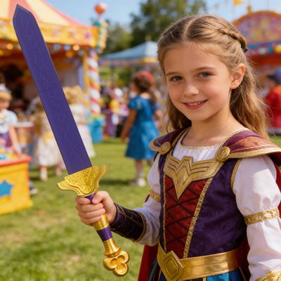 26 Zoll Anime Lila Cosplay Waffe 3D Gedrucktes Fantasy-Accessoire für Halloween-Kostüm Sammlerstücke Geschenke für Fans