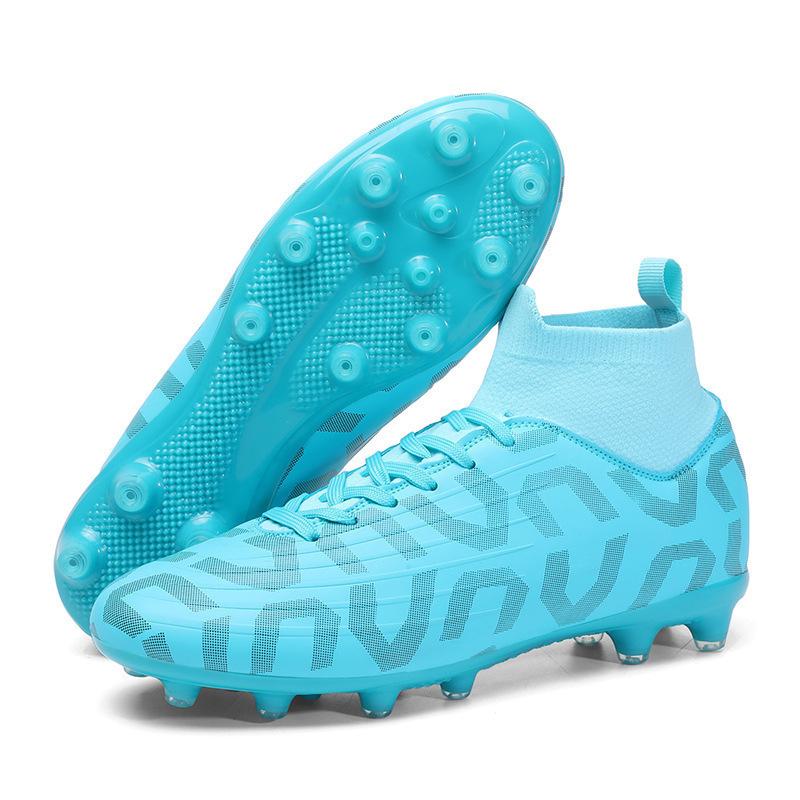 Football Shoes Men's High Top Teen Student TF Shattered Nails AG Spikes Competition Training Sneakers