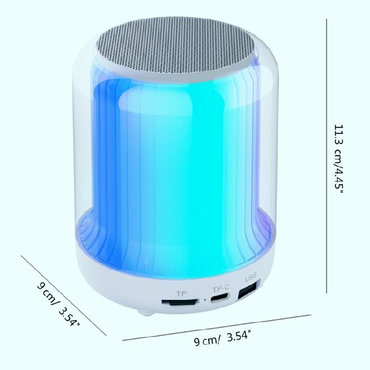 Portable Wireless Bluetooth-compatible Speaker Mini Player Colorful LED Light