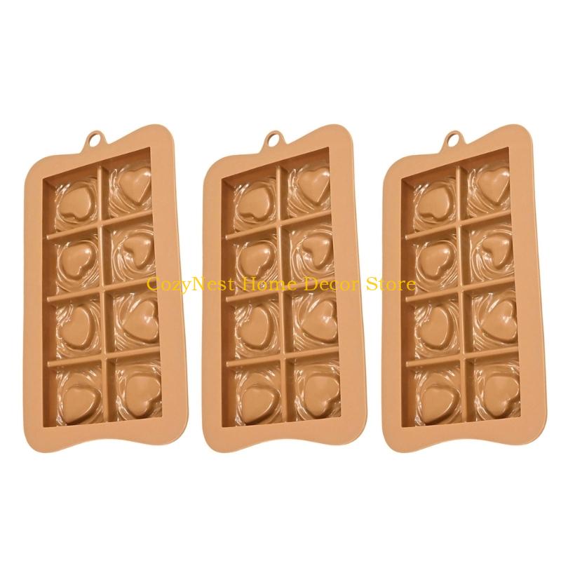 92MF Silicone Chocolate Fondant Molds Cocoa Pods/Heart/Puzzle Bakeware Nonstick Dessert Silicone Baking Tool