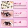 Life Girls Transparent Stem Cat Elf Adhesive-Free Curly False Eyelashes with Jelly Glue Strip