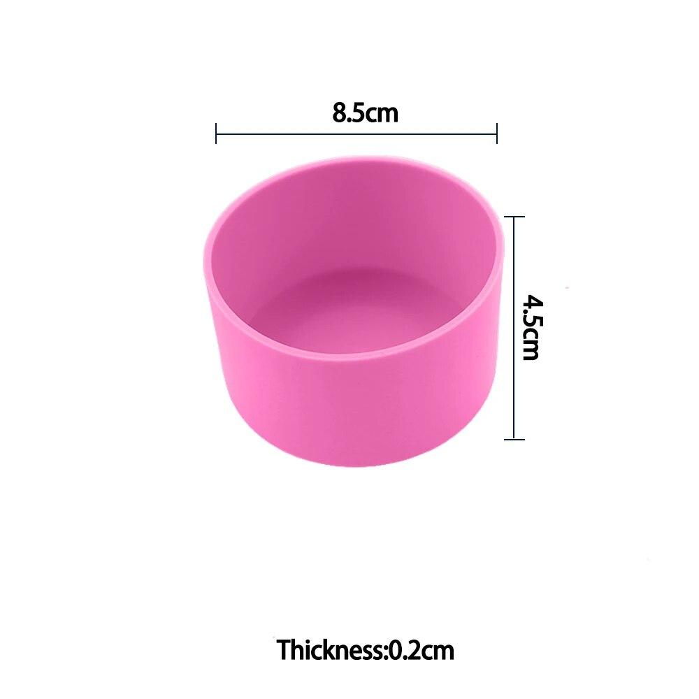 1 Stück 8,5 cm weiche Silikon-Becherbodenhülle Schutzhülse für Glaswasser-Teeflasche Anti-Schaden-Zubehör