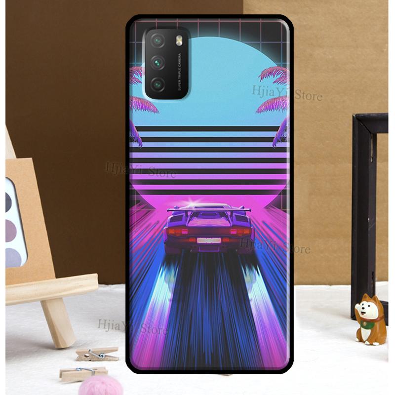 Neon Retrowave 80s vintage art Case For POCO F3 M4 M3 X4 GT X3 Pro Cover For Xiaomi Mi 12 Pro 12X Mi 11 Lite 10T 11T Pro