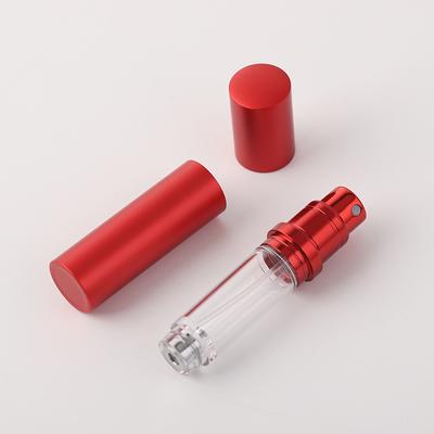 Flakon na parfém s plochým hrdlem 5 ml plněný odspodu matný vzorek prázdná lahvička přenosná na cesty