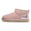UGG Ghete de zăpadă clasice Ultra Mini Shine, călduroase, confortabile, versatile, până la gleznă, pentru femei, roz 1123634-RSGRY