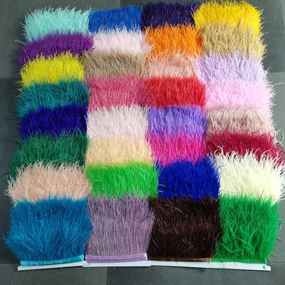 Whole 10yards Natural Ostrich Feather Ribbon, Length 8-10cm Feather Trim Fringe Diy Costumes Sewing Clothing Accessories