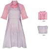 Cosplay Women's Striped Sleeveless Dress + Solid-Color Short-Sleeve Top