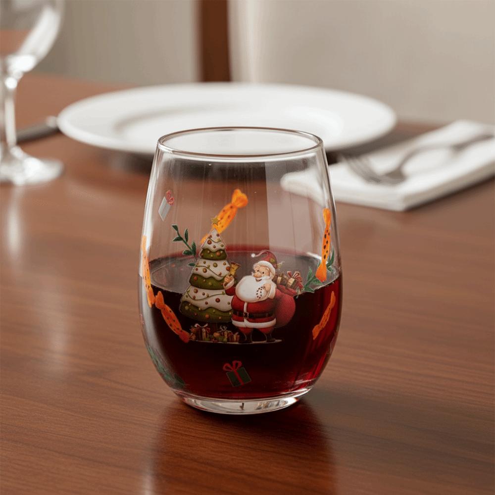 Transparent Red Wine Glass Hand Painted Wine Cups Household Crystal Cups Family Dinner