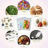 100-piece Holographic Bag, Multi-size Laser Rainbow Pattern Self-sealing Bag, Suitable for Candy Bag and Front Window Samples