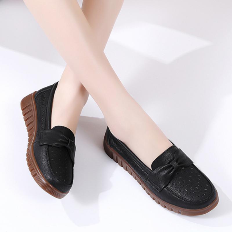 Summer Middle-aged and Elderly Women's Shoes Non-slip Bottom Hollow Breathable Comfortable Casual Shoes