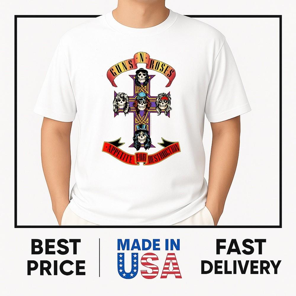 

Guns N Roses Official Cross T-Shirt ON TREND Unisex T-Shirt XXXXL