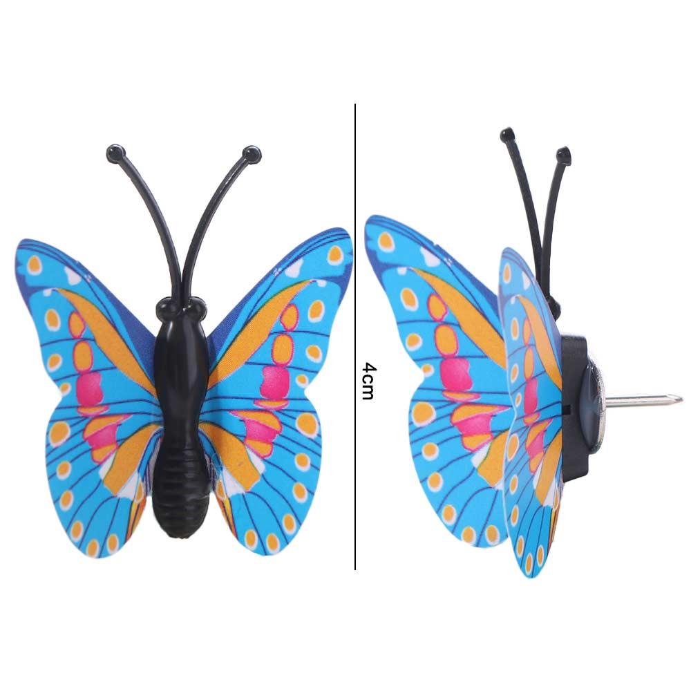 30Pcs DIY Colorful Butterflies Push Pins Creative Blackboard Push Pins Decorative Studs  Stationery
