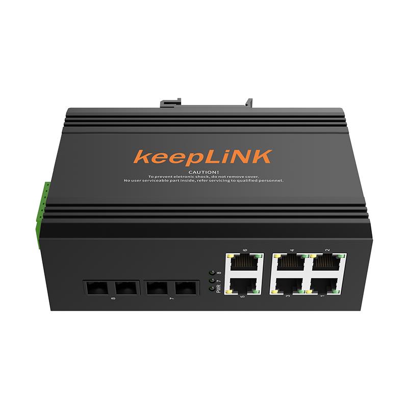 keepLINK KP-9000 100M 2-Fiber 6-Port Unmanaged Industrial Ethernet Switch