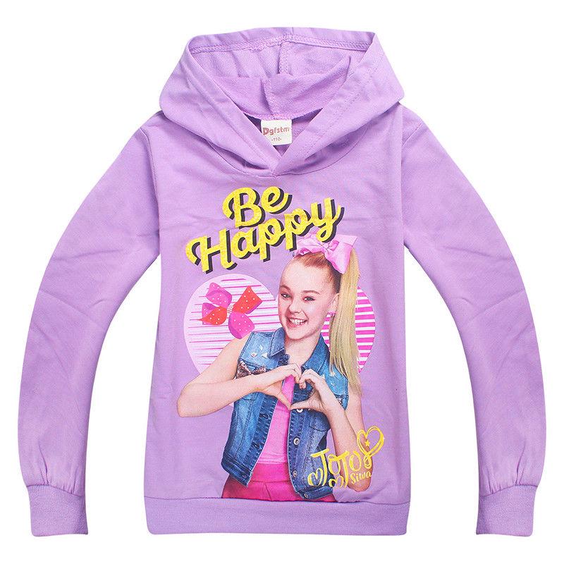 Wazonton JoJo Siwa Hooded Sweatshirts 3D Full Printed JoJo Girls Hoodies Pullover Outfit for Girls