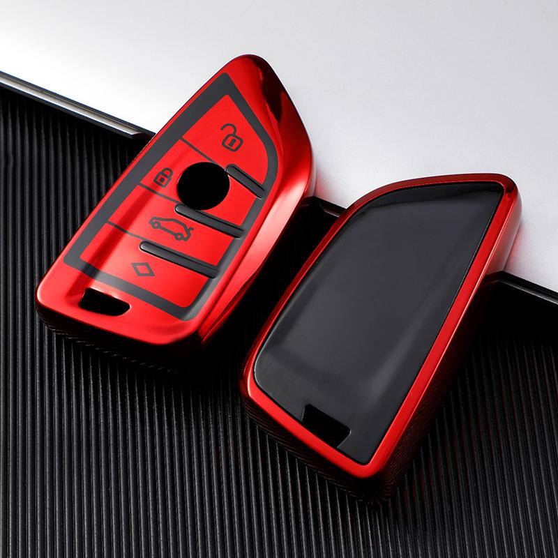 Tpu Car Remote Key Case Cover Shell Fob För BMW G20 G30 X1 X3 X5 X6 X7 G11 G15 F15 F16 G01 G05 1 3 5 6GT 7-serien Tillbehör