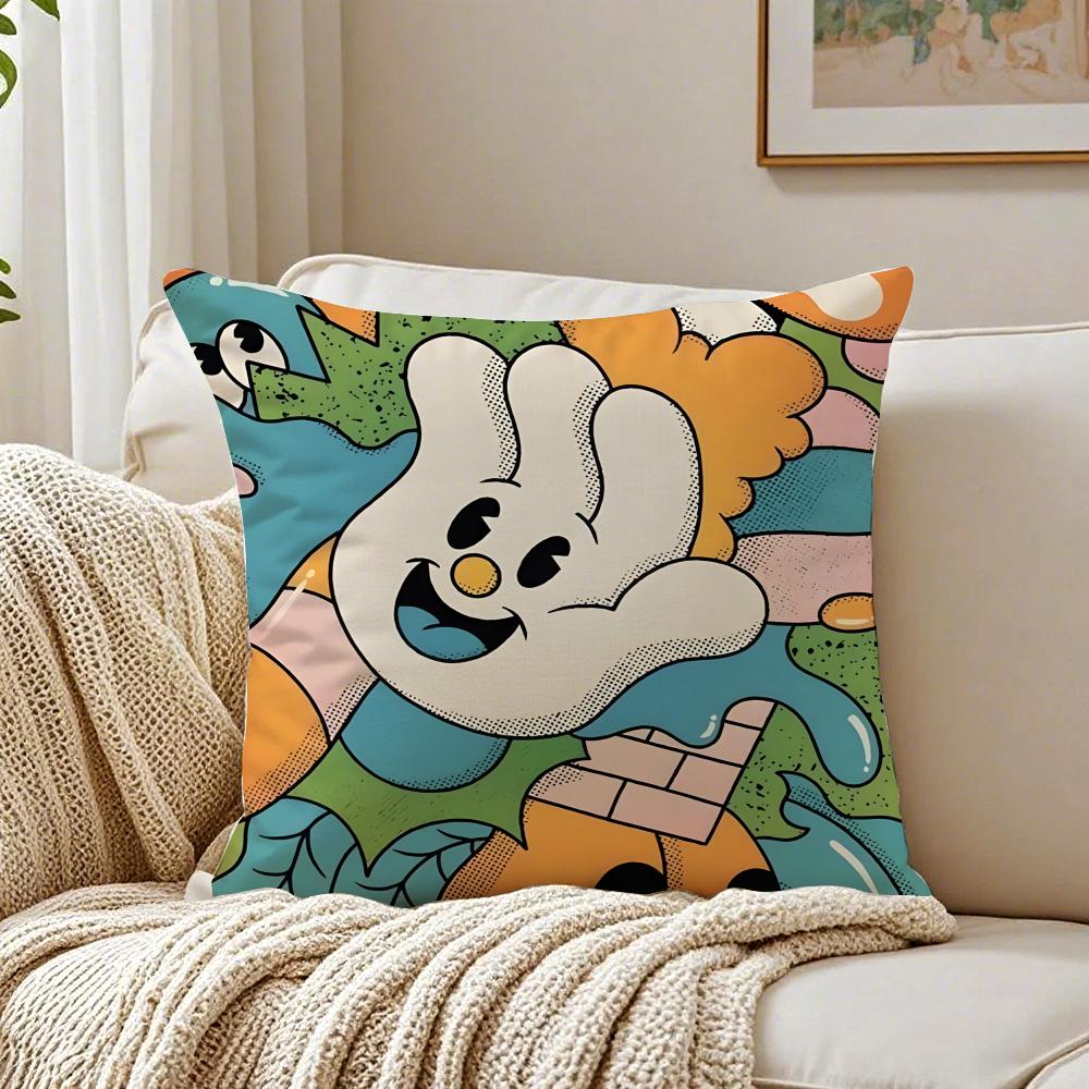 Fun Childlike Colorful Cushion Cover Pillowcase Antidustmite living Room Sofa Decor Cushion Room