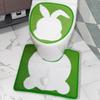 Elastic Easter Rabbit Toilet Seats Cover and Toilet Rugs U Shaped Adds a Touch of Fun to Your Bathroom Decoration