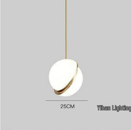 Nordic Modern Pendant Light – Minimalist Glass Fixture for Coffee Shops, Bedside, Bar Counters