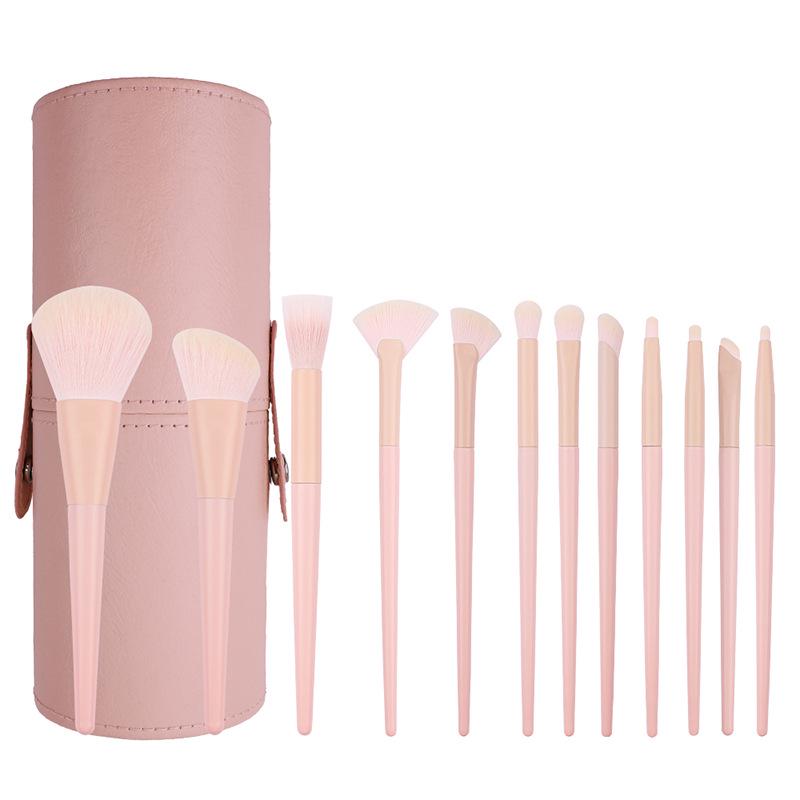 26-Piece Professional Pink Makeup Brush Set: Powder, Eyeshadow & Detail Brushes