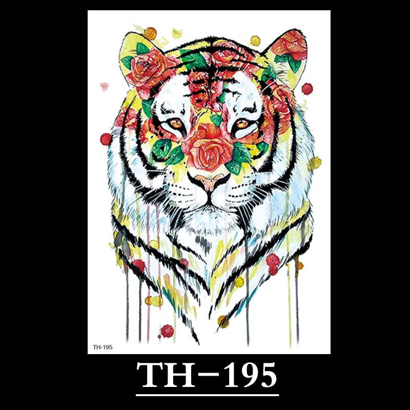 Animal Tattoo Sticker, Liger Tattoo Sticker, Half Arm Waterproof Tattoo Sticker, Large Picture Temporary Sticker Tattoo
